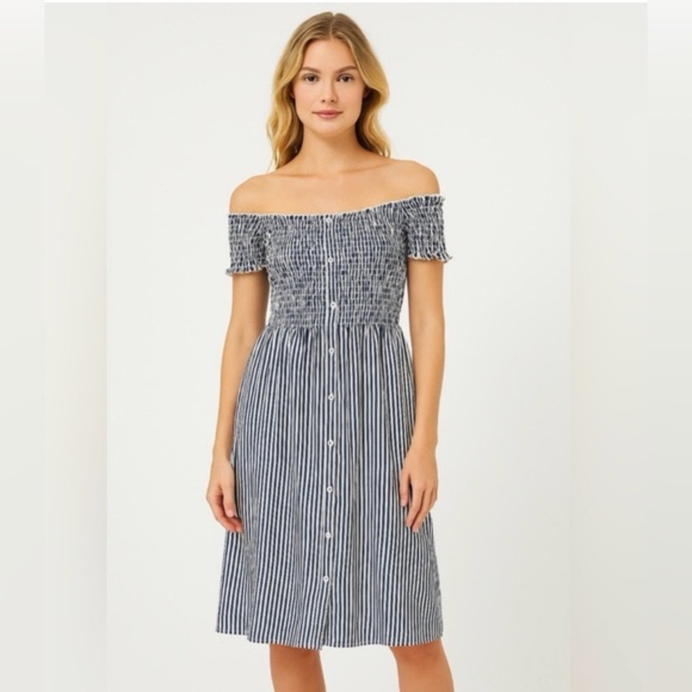Abercrombie & Fitch Black and White Striped Kids Dress